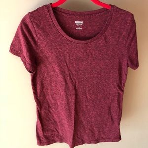 Red and black heathered T-shirt